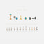 Teardrop Turquoise Nose Stud, Threadless Flat Back, Minimalist Style, A-SS596
