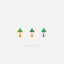 3-Petal Emerald Nose Stud, Threadless Flat Back, Minimalist Style, A-SS545