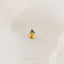 Triangle Emerald Nose Stud, Threadless Flat Back, Minimalist Style, A-SS555