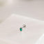 Teardrop Emerald Nose Stud, Threadless Flat Back, Minimalist Style, A-SS595