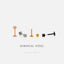 Cube Nose Stud, Threadless Flat Back, Minimalist Style, A-SS566