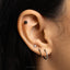 Black Spiky Ball Stud, Threadless Flat Back Earring, Minimalist Style, A-SS1141