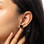 Black Round Stud, Earring, Minimalist Style, A-SS348, SS349, SS350