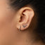 Black Flying Dragon Stud, Threadless Flat Back Earring, Minimalist Style, A-SS1007