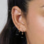 Round Beaded Hoop, Huggies Earring, Minimalist Style, A-SH219 SH221 SH223
