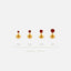 Garnet Stud, Threadless Flat Back Earring, Minimalist Style, A-SS597 SS598 SS599 SS600