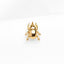 a gold beetle brooch sitting on top of a white surface