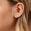 Ball Stud, Threadless Flat Back Earring, Minimalist Style, A-SS500 SS501 SS502