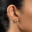 Rose Stud, Threadless Flat Back Earring, Minimalist Style, A-SS1052