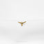 a gold bull's head on a white background