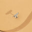 Feather Stud, Threadless Flat Back Earring, Minimalist Style, A-SS919