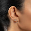 Cosmos Flower Stud, Threadless Flat Back Earring, Minimalist Style, A-SS1056