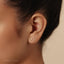 Comma Stud, Threadless Flat Back Earring, Minimalist Style, A-SS718