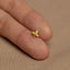 Shamrock Stud, Threadless Flat Back Earring, Minimalist Style, A-SS1094