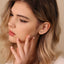 White Stone Crown Stud, Threadless Flat Back Earring, Minimalist Style, A-SS552