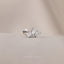 White Stone Crown Stud, Threadless Flat Back Earring, Minimalist Style, A-SS552