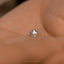 Icosahedron Dice Stud, Threadless Flat Back Earring, Minimalist Style, A-SS1115