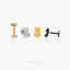 Teddy Bear Stud, Threadless Flat Back Earring, Minimalist Style, A-SS978