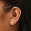 Teddy Bear Stud, Threadless Flat Back Earring, Minimalist Style, A-SS978