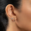 Poppy Flower Stud, Threadless Flat Back Earring, Minimalist Style, A-SS1054