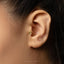 Poppy Flower Stud, Threadless Flat Back Earring, Minimalist Style, A-SS1054