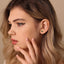 Daffodil Emerald Stud, Threadless Flat Back Earring, Minimalist Style, A-SS558