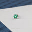 Daffodil Emerald Stud, Threadless Flat Back Earring, Minimalist Style, A-SS558