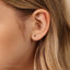 Black Stone Stud, Threadless Flat Back Earring, Minimalist Style, A-SS519 SS520 SS521 SS522
