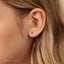 Black Stone Stud, Threadless Flat Back Earring, Minimalist Style, A-SS519 SS520 SS521 SS522