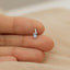 Finger Crossed Stud, Threadless Flat Back Earring, Minimalist Style, A-SS1123