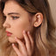 Square Emerald Stone Stud, Threadless Flat Back Earring, Minimalist Style, A-SS557
