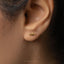 Rhino Stud, Threadless Flat Back Earring, Minimalist Style, A-SS1190