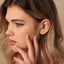 Opal Crown Stud, Threadless Flat Back Earring, Minimalist Style, A-SS585