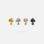 Lion Head Stud, Threadless Flat Back Earring, Minimalist Style, A-SS577