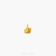 a gold ring with a thumb shaped like a thumb