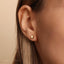 3D Pentagon Stud, Threadless Flat Back Earring, Minimalist Style, A-SS896