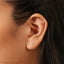 Pink Flower Stud, Threadless Flat Back Earring, Minimalist Style, A-SS998