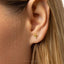 Rattlesnake Viper Vertebrae Stud, Threadless Flat Back Earring, Minimalist Style, A-SS1109