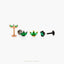 Emerald Trillium Flower Stud, Threadless Flat Back Earring, Minimalist Style, A-SS550
