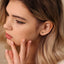 Emerald Trillium Flower Stud, Threadless Flat Back Earring, Minimalist Style, A-SS550