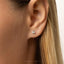 Spooky Ghost Face Stud, Threadless Flat Back Earring, Minimalist Style, A-SS1111