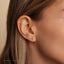 Opal and White Stud, Threadless Flat Back Earring, Minimalist Style, A-SS895