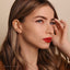 Opal and White Stud, Threadless Flat Back Earring, Minimalist Style, A-SS895