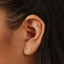 Dogwood Flower Stud, Threadless Flat Back Earring, Minimalist Style, A-SS912