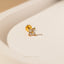 Dogwood Flower Stud, Threadless Flat Back Earring, Minimalist Style, A-SS912