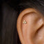 Open Triangle Stud, Butterfly End or Screw Ball End Earring, Minimalist Style, A-SS251 SS484