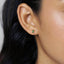Emerald Baguette Stud, Butterfly End or Screw Ball End Earring, Minimalist Style, A-SS023 SS455
