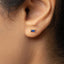 Sapphire Baguette Stud, Butterfly End or Screw Ball End Earring, Minimalist Style, A-SS339 SS457