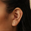 Paved Stone Heart Stud, Butterfly End or Screw Ball End Earring, Minimalist Style, A-SS435 SS436