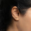 Paved Stone Heart Stud, Butterfly End or Screw Ball End Earring, Minimalist Style, A-SS435 SS436
